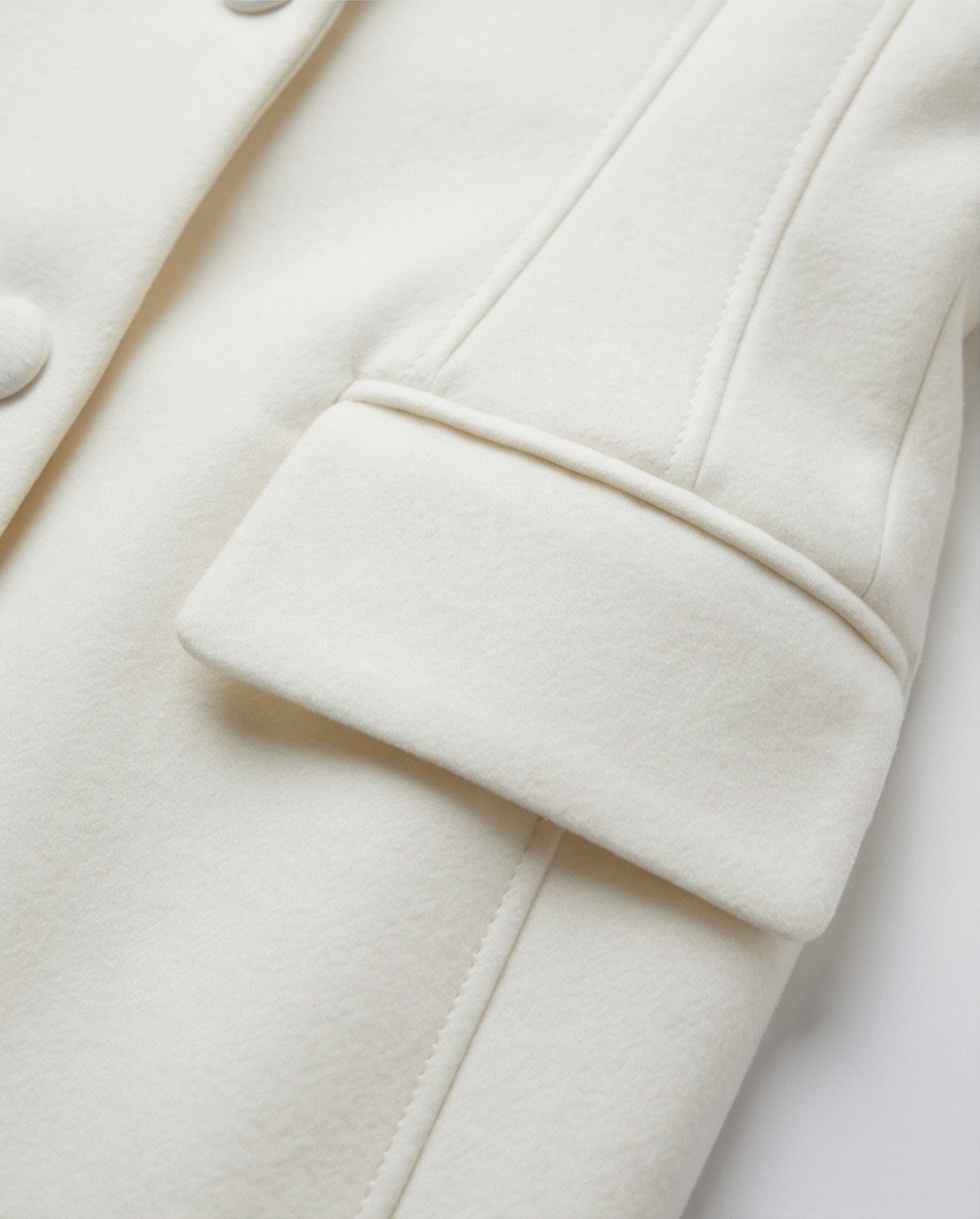 Snatch Waist Ivory Coat