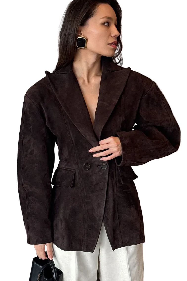 Cacao Muse Suede Blazer