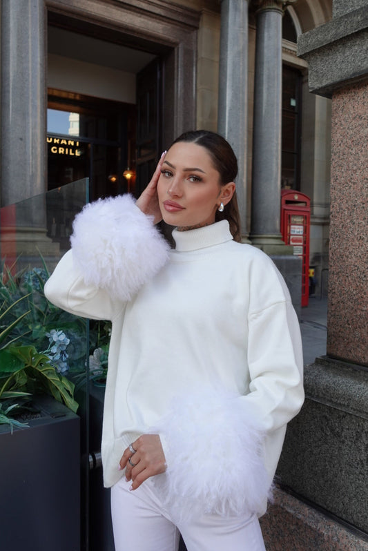 Maison Fur Cuffed Jumper
