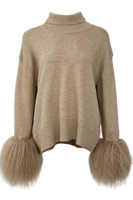 Maison Fur Cuffed Jumper
