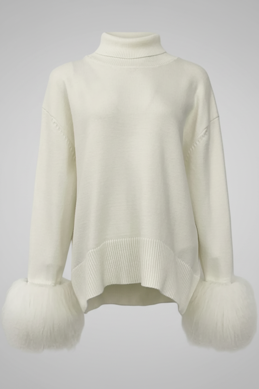 Maison Fur Cuffed Jumper